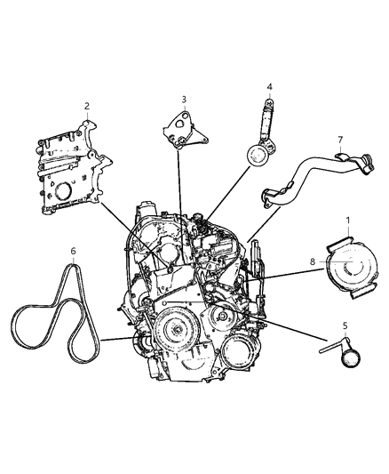 2006 Chrysler PT Cruiser ALTERNATO-Engine Diagram for RX862629AA