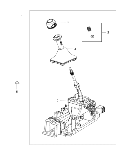 2020 Jeep Wrangler Boot-Gear Shift Lever Diagram for 6CK771T5AA