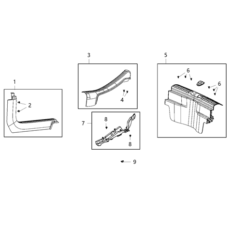 2021 Jeep Cherokee Plate-SCUFF Diagram for 5ZE24DX9AD