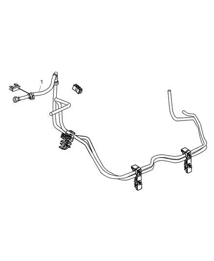 2007 Jeep Commander Fuel Lines, Chassis Bundle Diagram