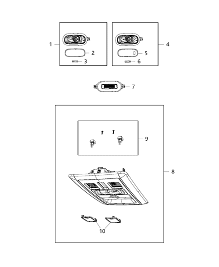 2013 Ram 3500 Lighting, Interior Diagram 3