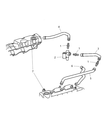 2007 Chrysler Crossfire Hose-CRANKCASE Vent Diagram for 5097790AA