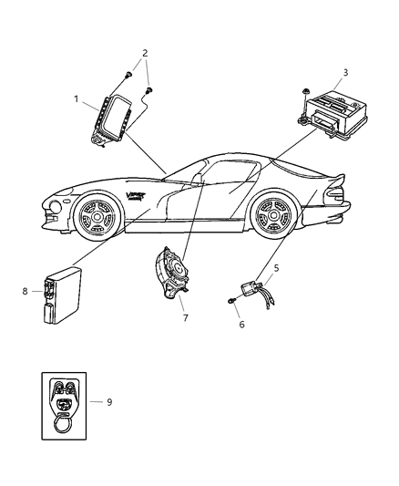 2004 Dodge Viper Module-Body Controller Diagram for 4865524AI