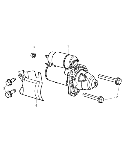 2013 Dodge Durango Starter & Related Parts Diagram 1