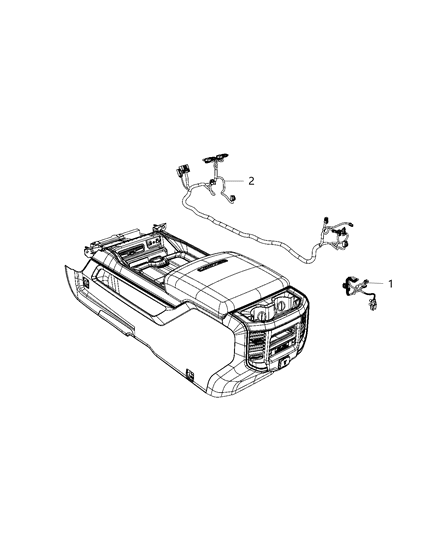 2020 Ram 3500 Cab Chassis Wiring - Console Diagram