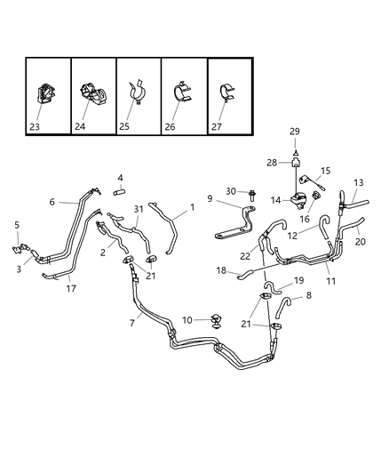 2007 Dodge Sprinter 2500 Hose-Heater Diagram for 68012718AA