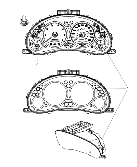 2006 Jeep Liberty Cluster-Instrument Panel Diagram for 56044881AC