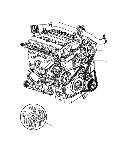 2010 Jeep Compass Engine-Long Block Diagram for R0061424AB