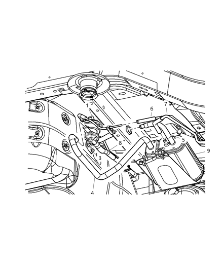 2002 Jeep Liberty Hose-CANISTER To LDP Diagram for 52109571AD