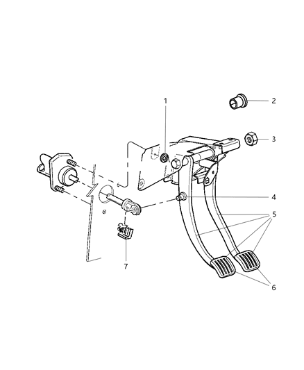1997 Jeep Cherokee Clutch Pedal Diagram