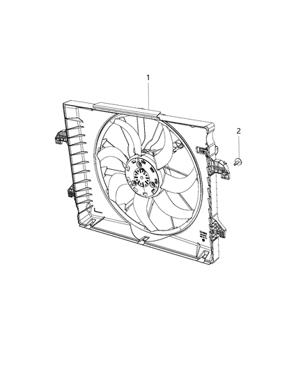 2019 Ram 1500 Fan Assembly-Radiator Cooling Diagram for 68268606AB