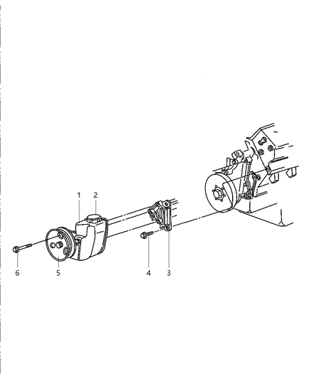1998 Jeep Grand Cherokee Power Steering Pump & Mounting Diagram