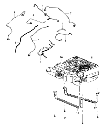 2010 Chrysler Town & Country Tube-Fuel Supply Diagram for 5273935AA