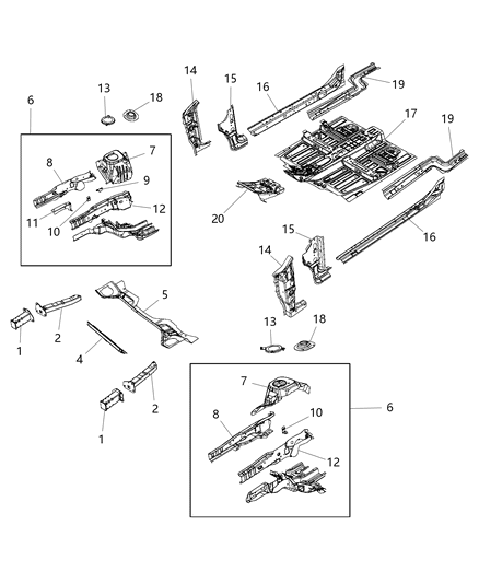 2016 Chrysler 200 Panel-COWL Side Diagram for 68091547AA