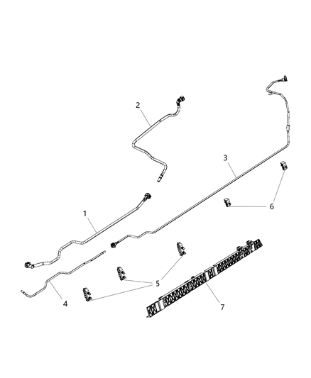 2021 Ram 1500 Fuel Lines/Tubes And Related Parts Diagram 1