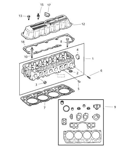 1999 Jeep Wrangler Cylinder Head Diagram 1