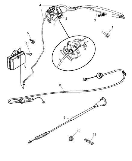 2007 Jeep Grand Cherokee Bracket-Speed Control SERVO Diagram for 52124035AD