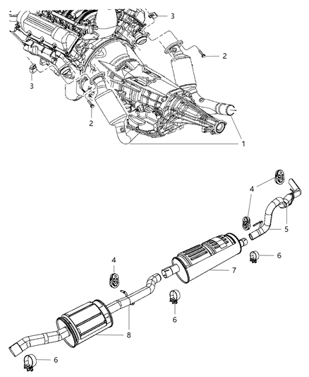 2010 Dodge Dakota Exhaust System Diagram 2