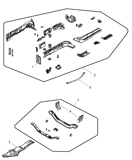 2012 Chrysler 200 Rail-Frame Front Diagram for 5076005AH