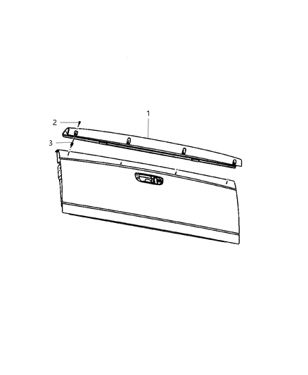 2006 Dodge Ram 1500 Tailgate - Deflector Diagram