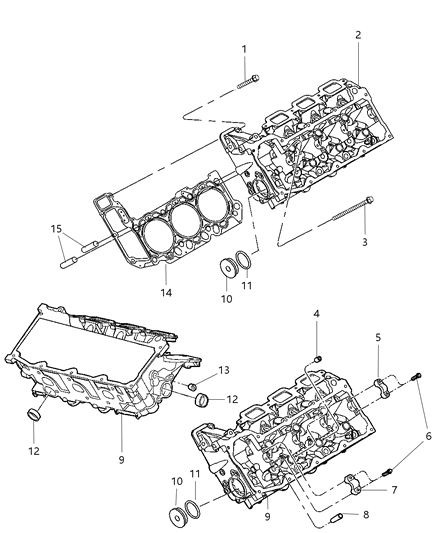2007 Jeep Liberty Cylinder Head & Covers & Mounting Diagram 2