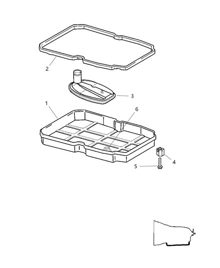 2006 Chrysler 300 Oil Pan , Gasket & Filter Diagram