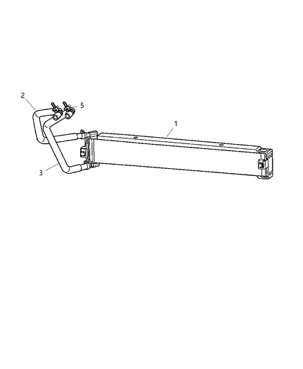 2008 Chrysler PT Cruiser Transmission Oil Cooler & Lines Diagram