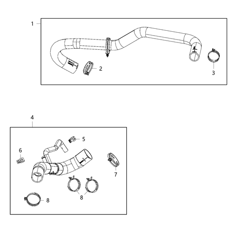 2021 Ram 1500 Coolant Tubes & Hose Diagram 3