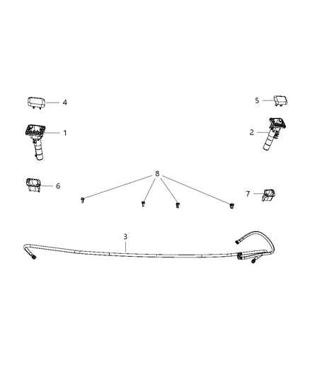 2012 Jeep Grand Cherokee Clip-Washer Hose Diagram for 68081430AA
