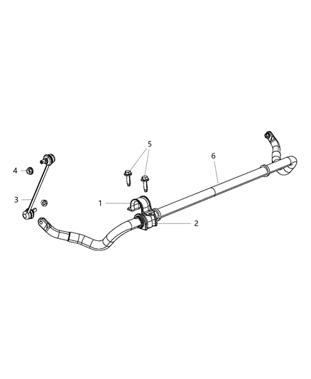 2010 Dodge Journey Front Stabilizer Bar Diagram