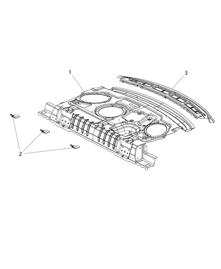 2015 Chrysler 200 REINFMNT-Shelf Panel Diagram for 68104682AB