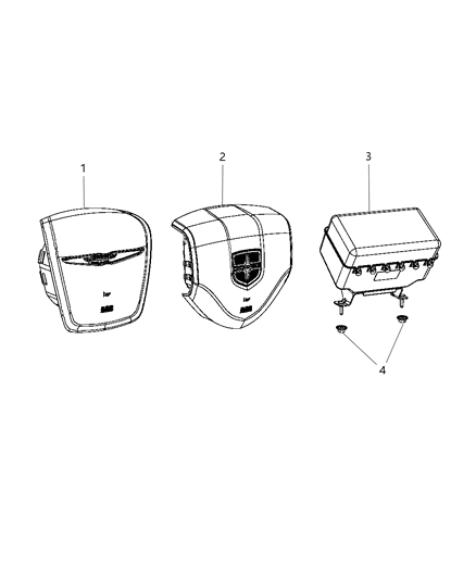 2012 Chrysler 200 Driver Air Bag Diagram for 1TV56DX9AC