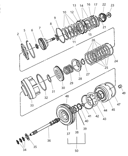 1998 Dodge Avenger Plate Transmission O/DRIVE Diagram for 4446672