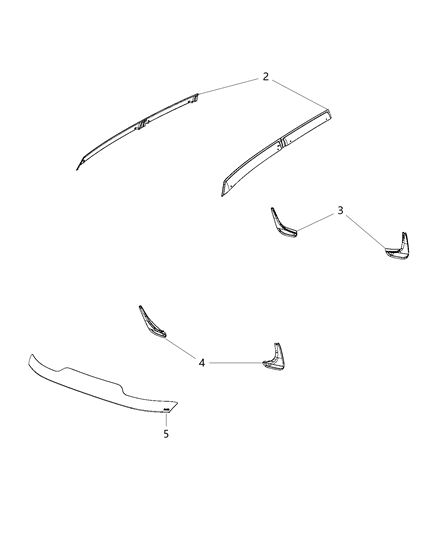 2017 Jeep Renegade Conversion Kit, Exterior Diagram 1