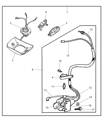 2003 Dodge Ram Van Cable Diagram for 6505031AA