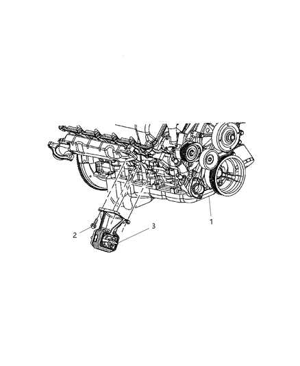 2007 Jeep Commander Mounts, Front Diagram 2