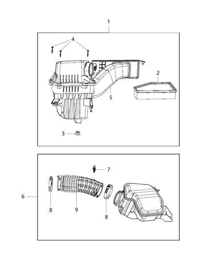 2017 Chrysler Pacifica Air Cleaner Diagram 1