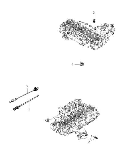 2012 Ram 2500 Sensors - Exhaust & Oxygen Diagram