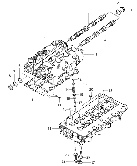 2005 Jeep Liberty Seat-Intake Valve Diagram for 5066772AA