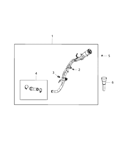 2021 Jeep Cherokee Fuel Tank Filler Tube Diagram