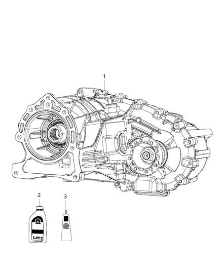 2021 Jeep Gladiator Transfer Case Diagram for 68240453AC