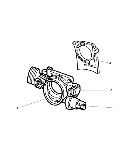 2001 Chrysler LHS Throttle Body Diagram for 4591169AD