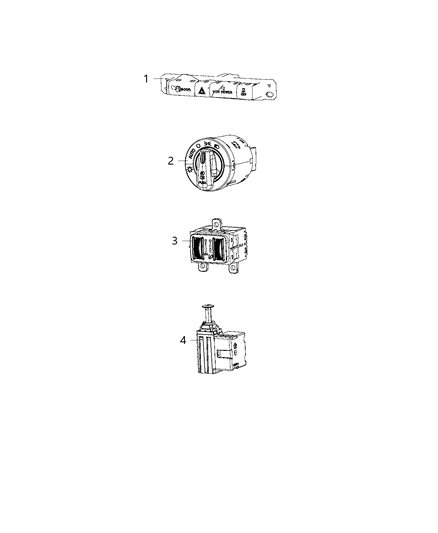 2018 Dodge Grand Caravan Switches - Instrument Panel Diagram