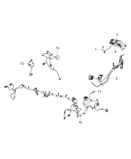 2016 Ram 2500 Wiring-Front End Module Diagram for 68265115AA