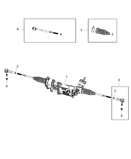 2015 Dodge Challenger Gear-Rack And Pinion Diagram for 5154727AJ