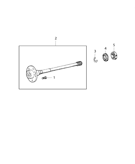 1998 Jeep Grand Cherokee Shaft - Rear Axle Diagram 2