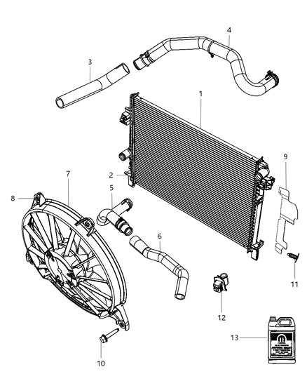 2010 Dodge Journey Hose-Radiator Inlet Diagram for 5291897AA