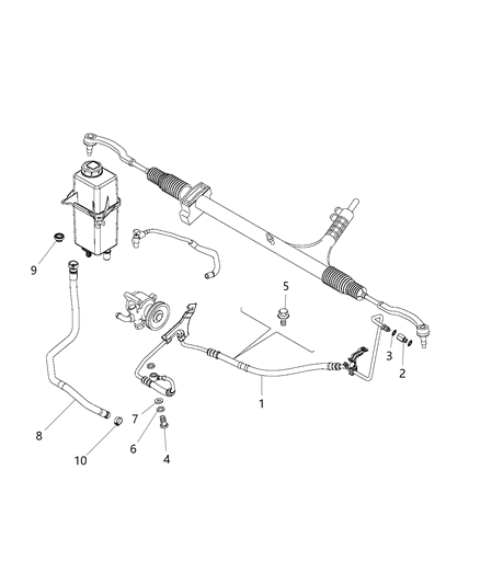 2018 Ram ProMaster 1500 Power Steering Hoses Diagram 1