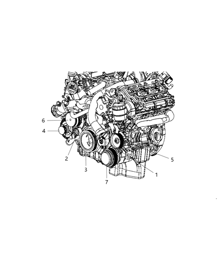 2008 Jeep Grand Cherokee Pulley & Related Parts Diagram 1