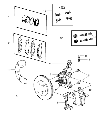 2011 Dodge Journey Front Brakes Diagram